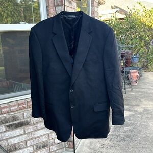 Jos A Banks Black 100% Cashmere Blazer Jacket sz 46